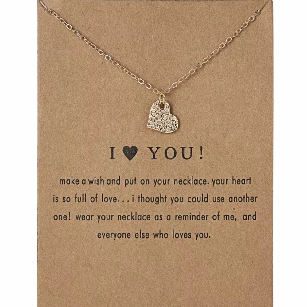 I 🖤 You heart charm Necklace